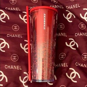 Starbucks Red glitter Christmas cup